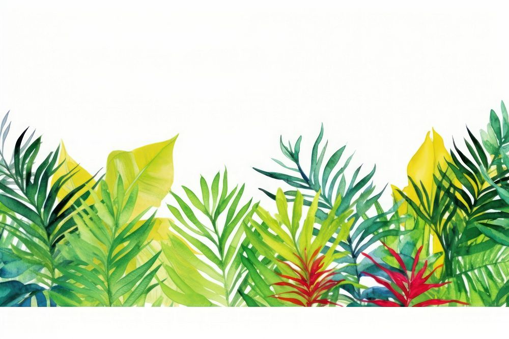 Various and contrast color in tropical leaves nature backgrounds painting.
