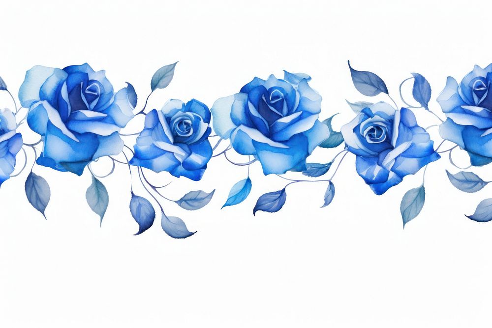 Blue roses pattern flower nature.