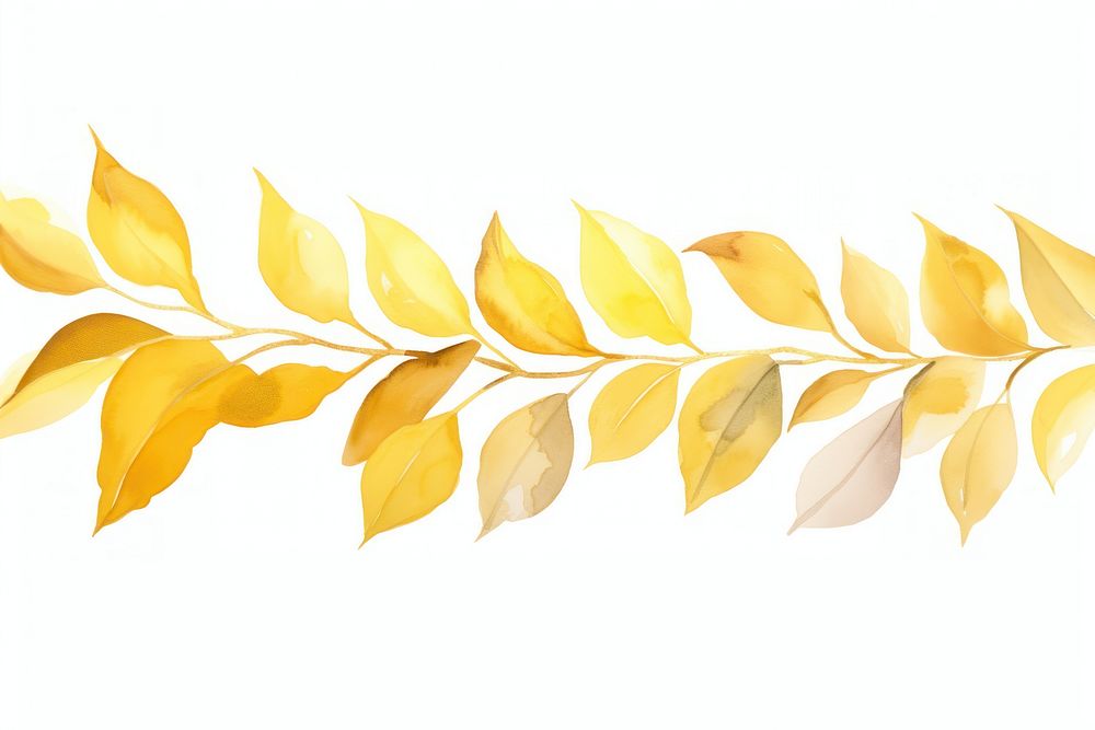 Gold leaves pattern plant leaf.
