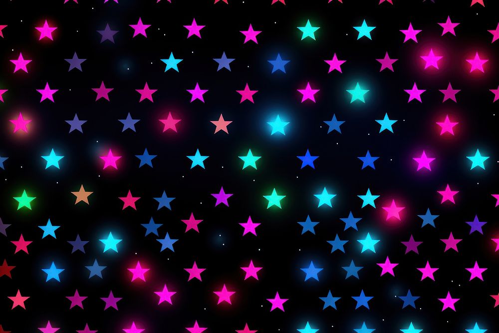 Star pattern design neon background backgrounds night illuminated. AI generated Image by rawpixel.