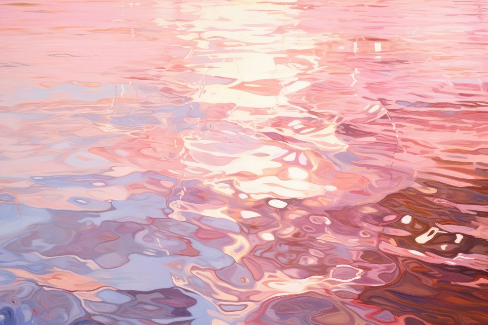 Reflection water pink tranquility. AI generated Image by rawpixel.