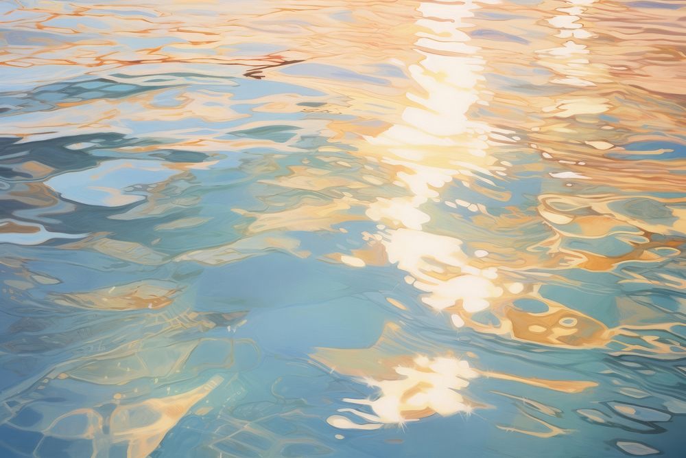 Pastel water reflection outdoors tranquility. AI generated Image by rawpixel.