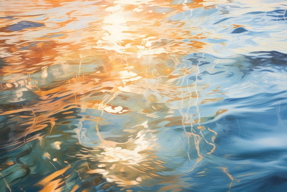Reflection outdoors painting nature. AI generated Image by rawpixel.