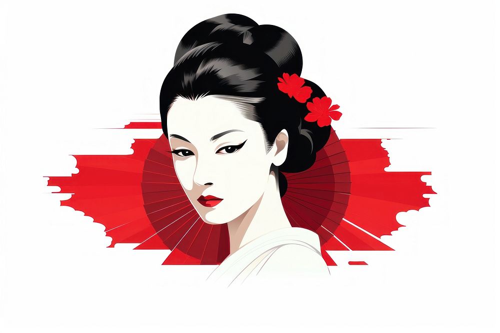 Geisha portrait adult art.