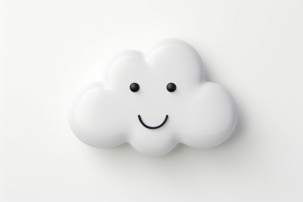  Cloud emoji icon white anthropomorphic electronics. AI generated Image by rawpixel.