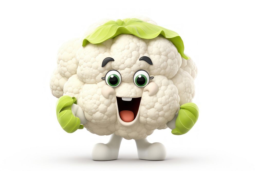 PNG Cauliflower vegetable cartoon food. AI generated Image by rawpixel.