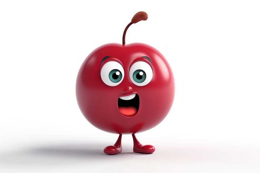PNG Cherry cartoon fruit face. AI generated Image by rawpixel.
