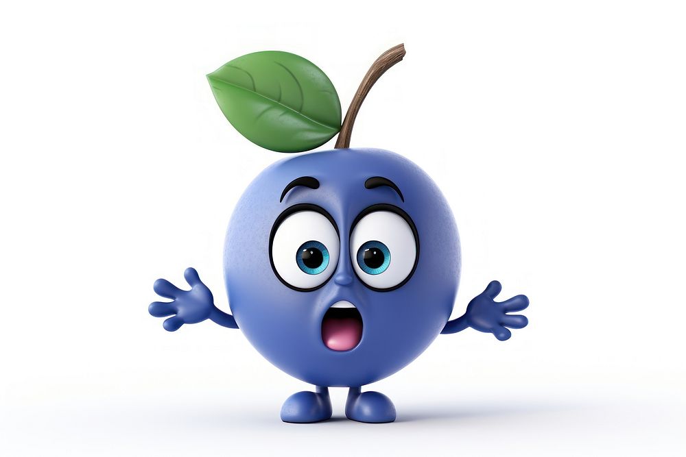 PNG Blueberry cartoon plant fruit. AI generated Image by rawpixel.