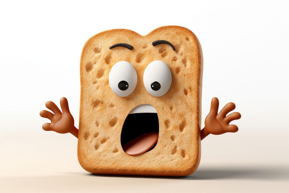 PNG Bread cartoon food anthropomorphic. AI generated Image by rawpixel.