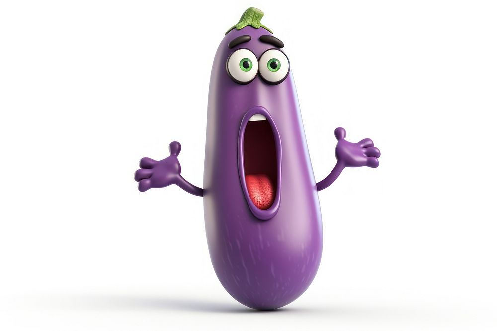 PNG Eggplant vegetable cartoon purple. AI generated Image by rawpixel.