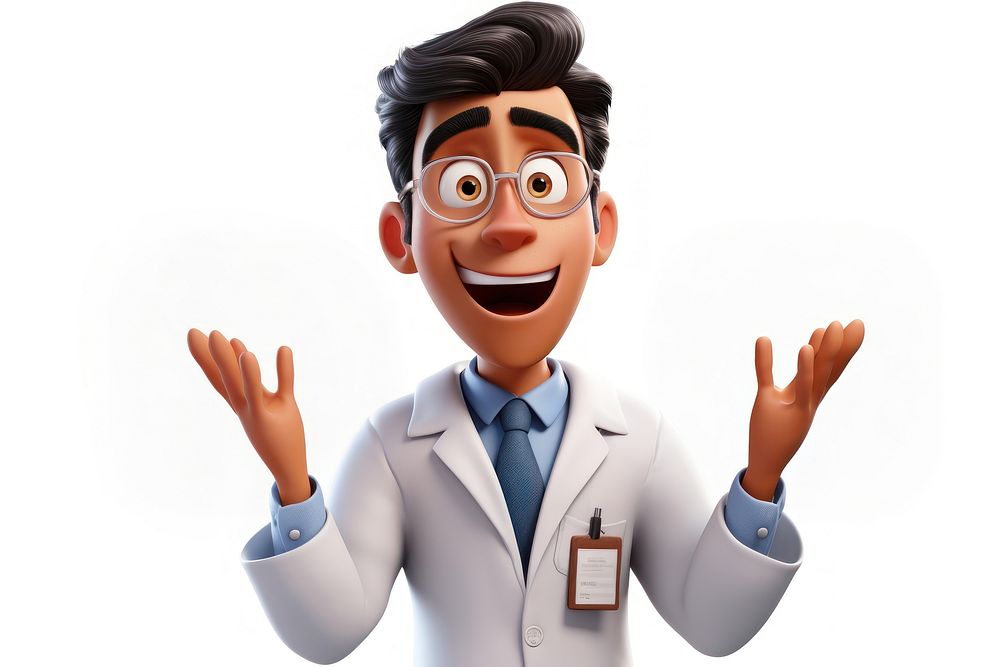 PNG Southeast asian doctor cartoon adult face. AI generated Image by rawpixel.