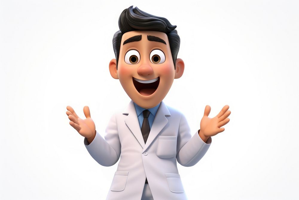 PNG Southeast asian doctor cartoon face white background. AI generated Image by rawpixel.