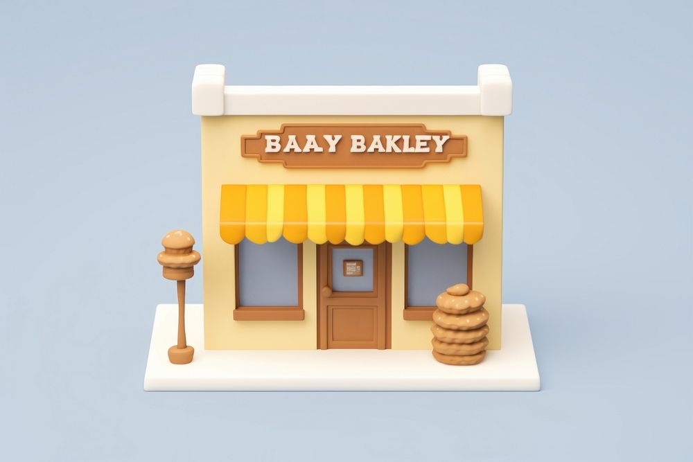 Bakery small business confectionery architecture dollhouse.