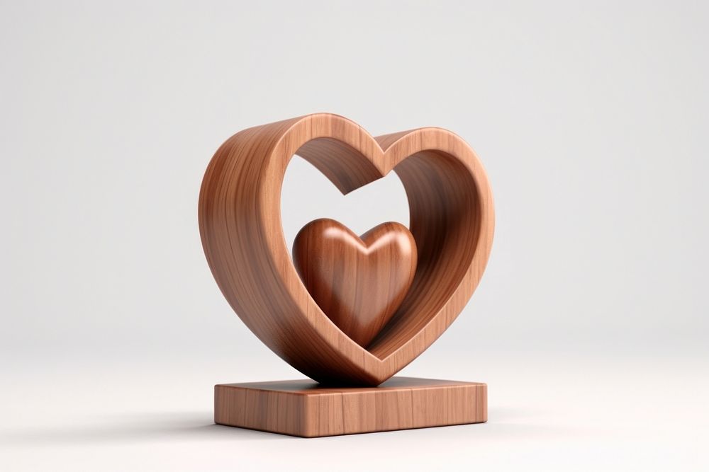 Love wood symbol shape.