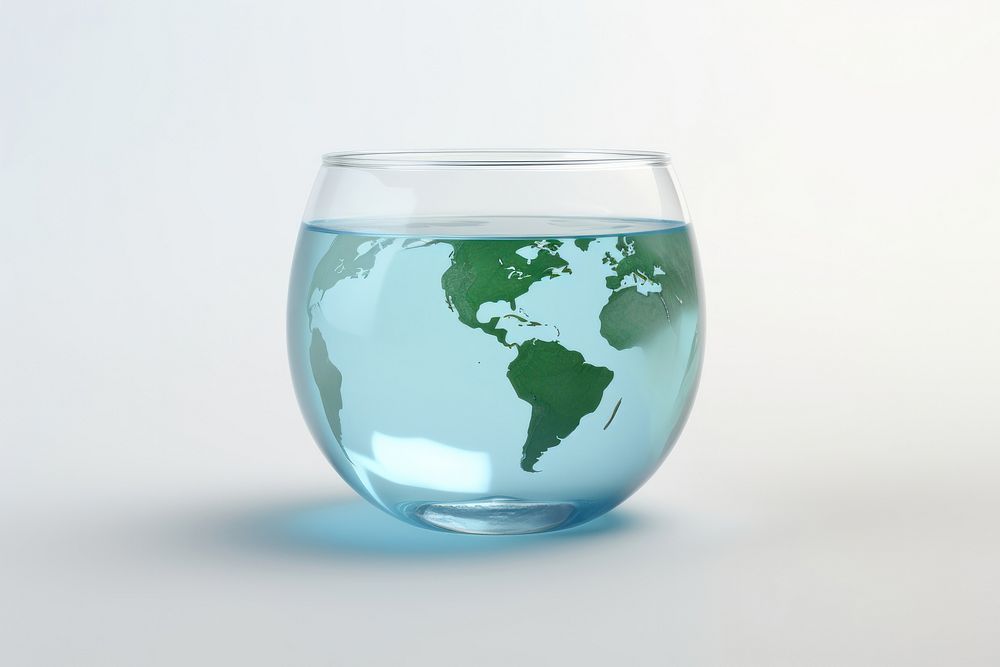 World glass transparent sphere.