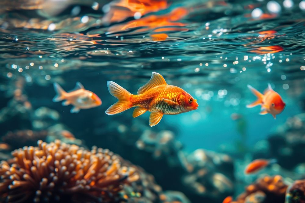 Fish underwater outdoors swimming.
