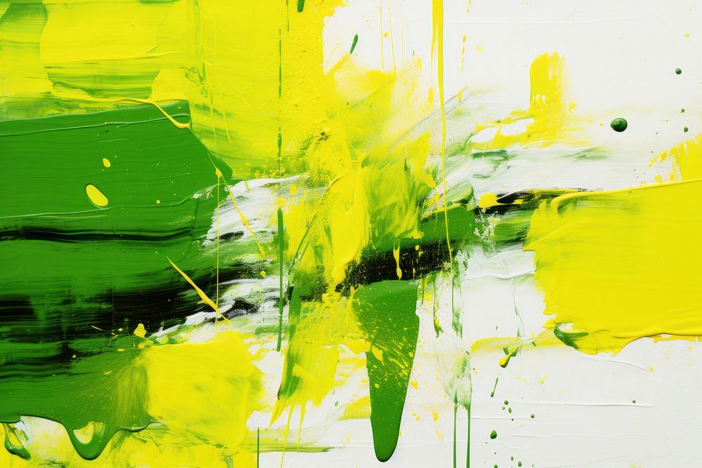 Green painting yellow backgrounds. AI generated Image by rawpixel.