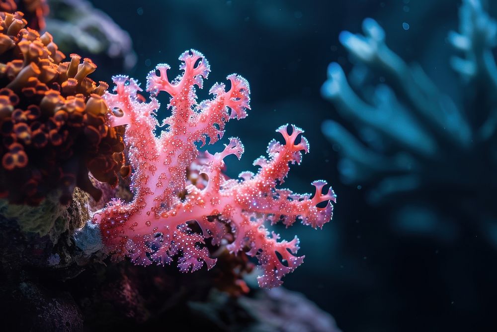 A coral underwater outdoors animal.