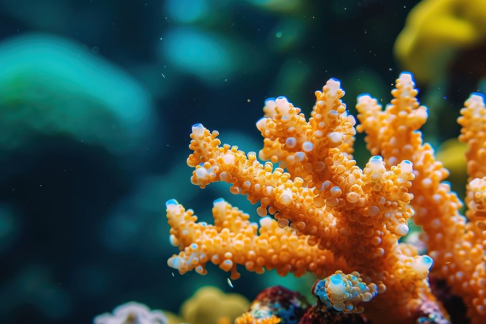 A coral underwater outdoors animal.