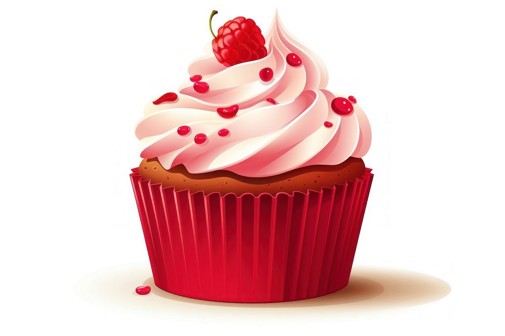 Cupcake raspberry dessert cream.