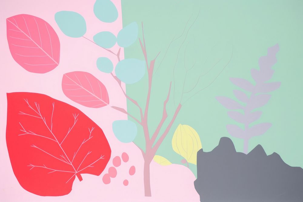 Minimal spring garden backgrounds painting pattern.