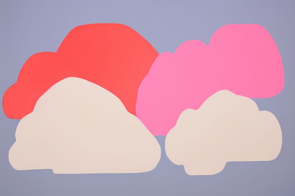 Rainbow and cloud art creativity painting.