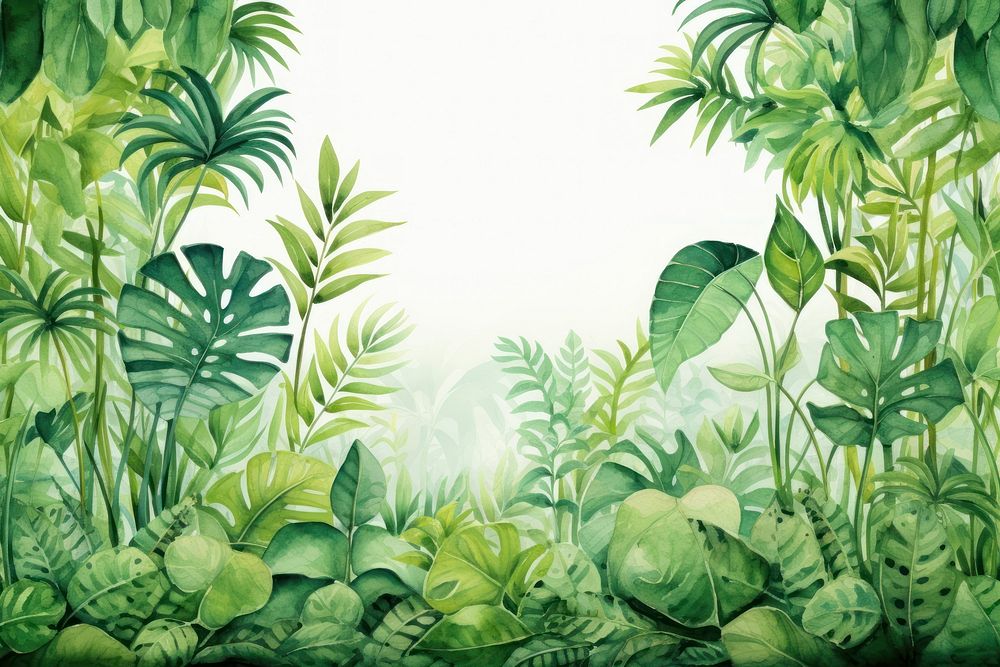 Exotic plants green vegetation outdoors. AI generated Image by rawpixel.