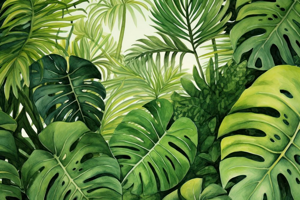 Exotic plants green vegetation outdoors. AI generated Image by rawpixel.