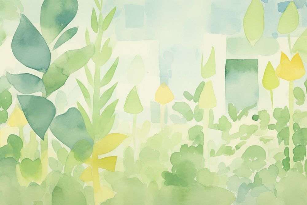 Garden green backgrounds painting outdoors. AI generated Image by rawpixel.