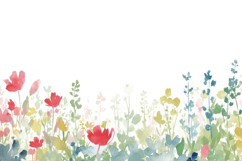 Wildflower border backgrounds outdoors pattern.