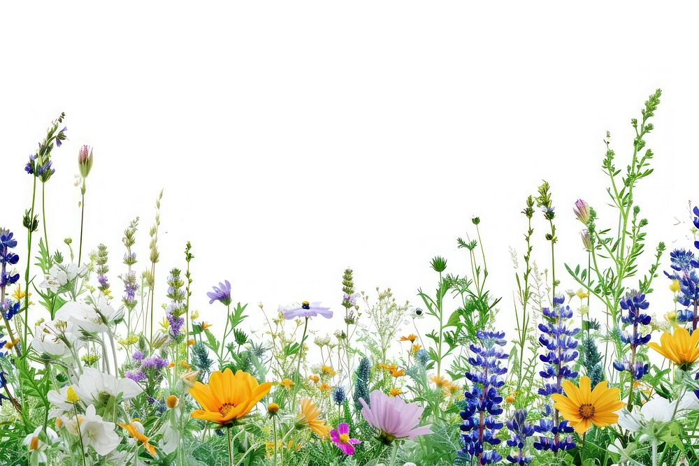 Wildflower border backgrounds wildflower outdoors.