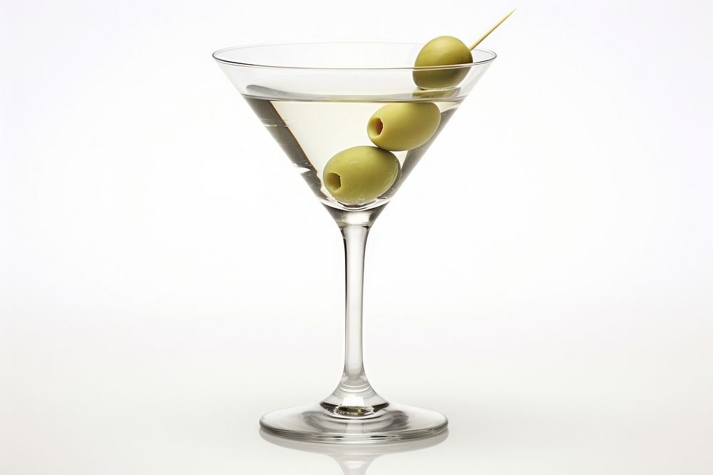 Martini cocktail drink white background. AI generated Image by rawpixel.
