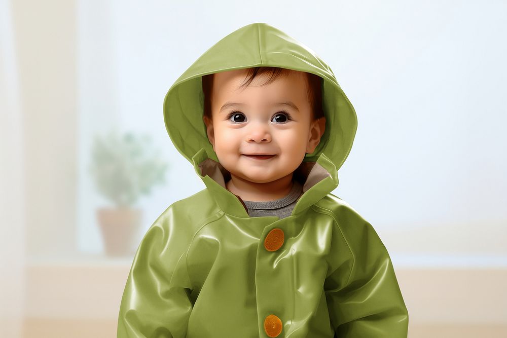 Kid's raincoat mockup psd