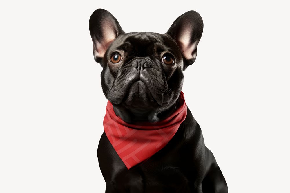 French Bulldog with red bandana