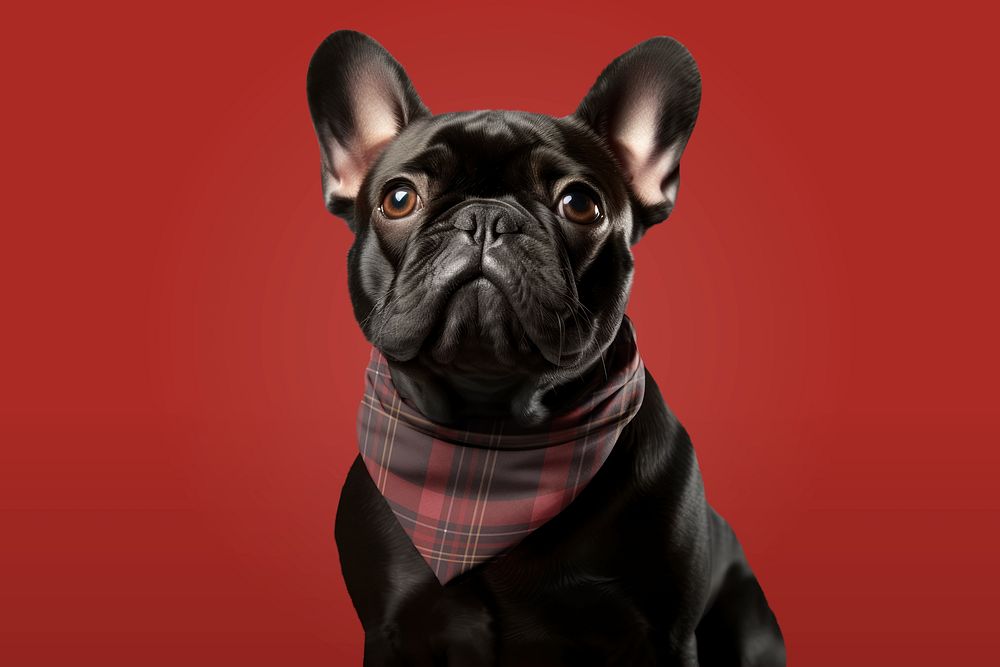 French Bulldog with bandana