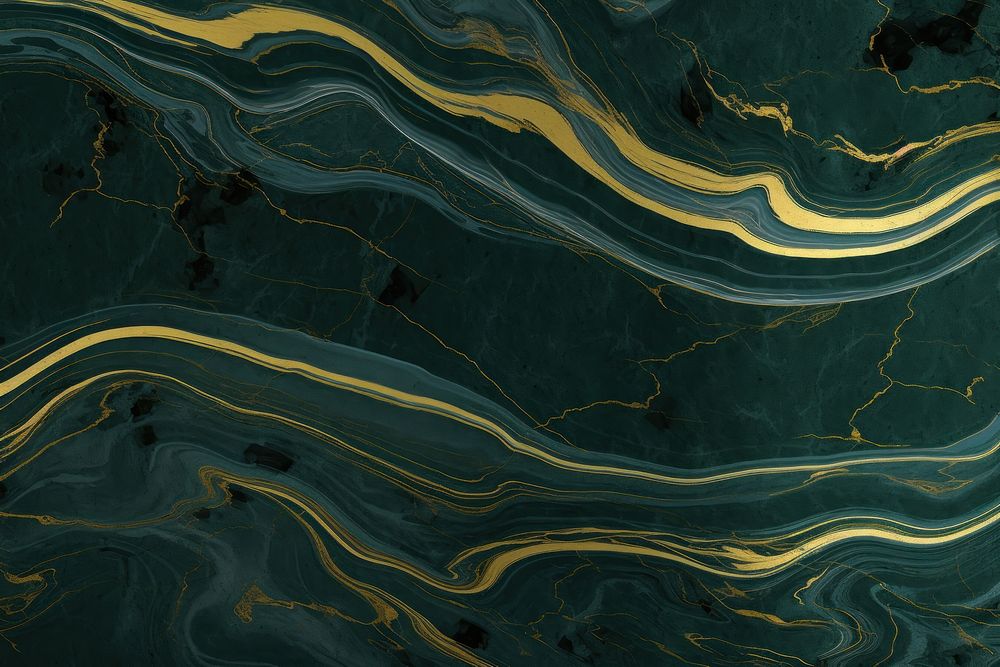  Dark green with gold and dark blue curve line backgrounds. AI generated Image by rawpixel.