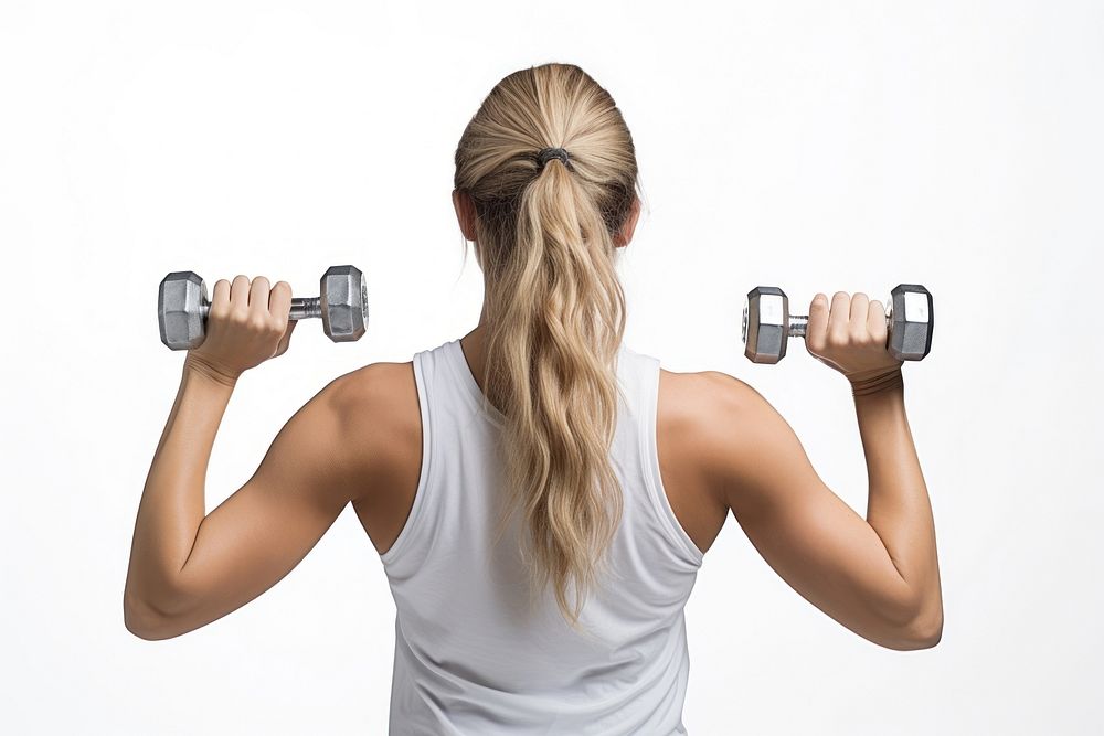 Woman dumbbell sports adult. AI generated Image by rawpixel.