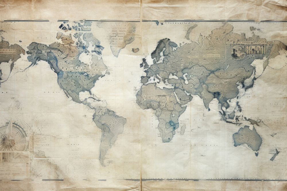 World map backgrounds paper architecture.