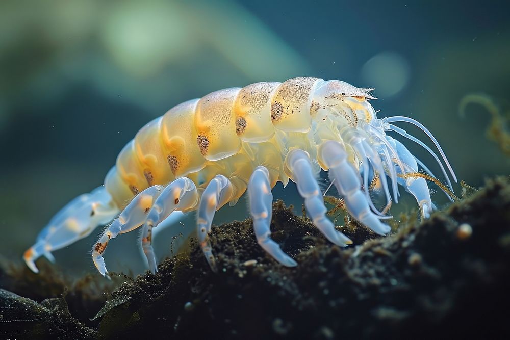 Amphipod underwater seafood animal.