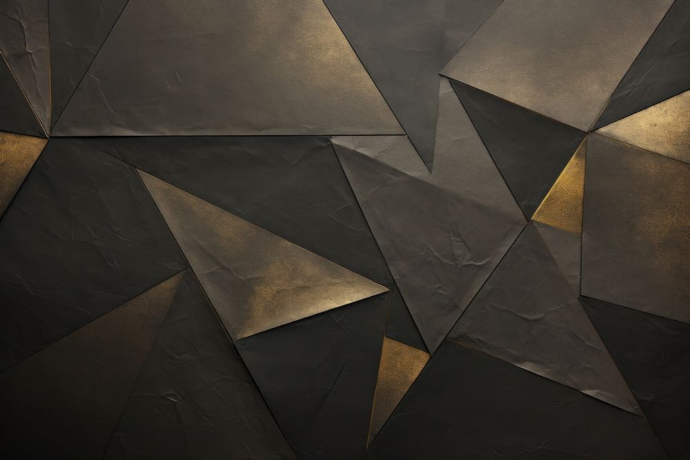 Folded black gold paper texture paper backgrounds floor art.