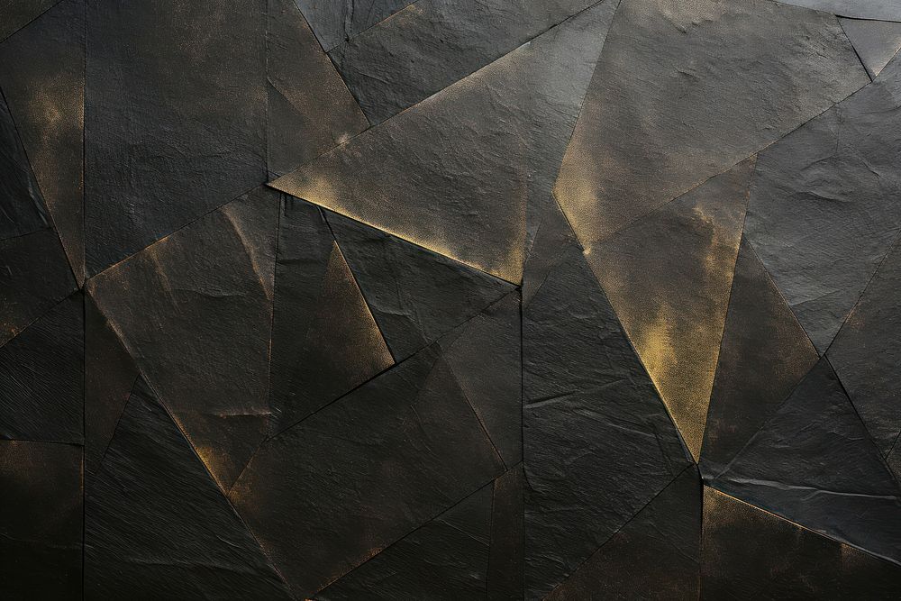 Folded black gold paper texture paper backgrounds floor architecture.