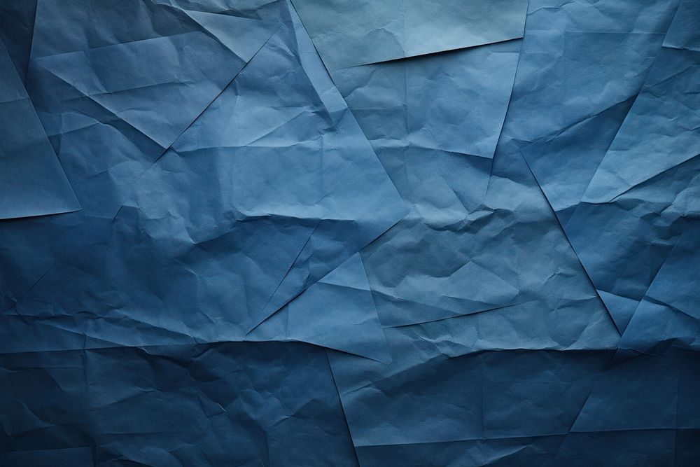 Folded blue paper texture paper backgrounds crumpled abstract.