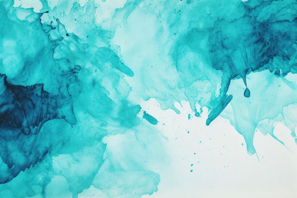 Ink splash turquoise paper backgrounds creativity splattered.