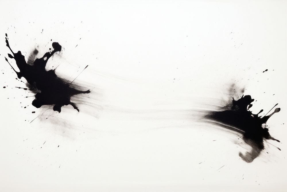 Ink splash white paper backgrounds splattered creativity.