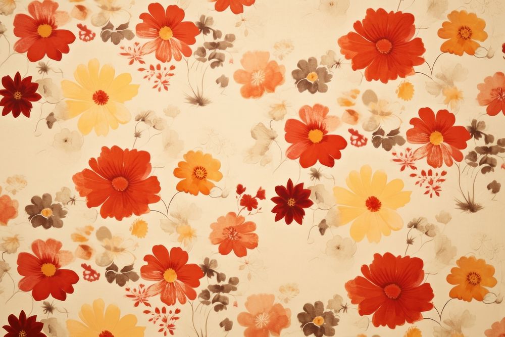 Vintage flowers Kinwashi paper backgrounds pattern petal.