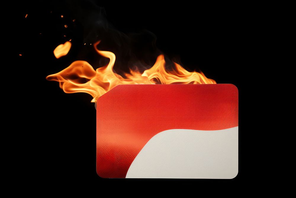Photography of a Small Burning credit card fire bonfire burning.