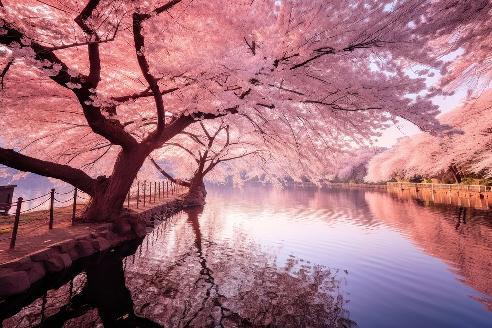 Tokyo during sakura season in Japan nature landscape outdoors. AI generated Image by rawpixel.