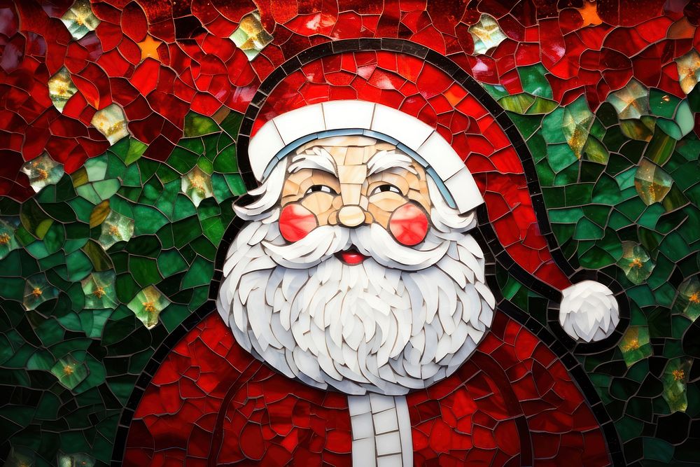 Christmas art backgrounds mosaic.