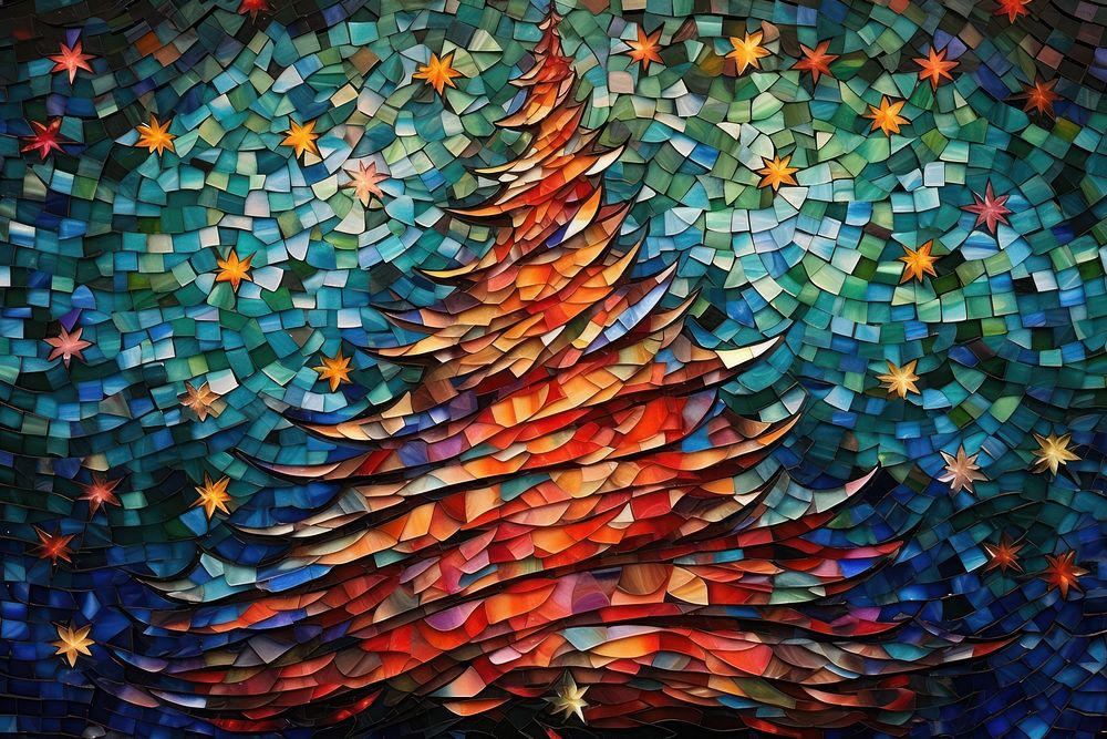 Christmas tree art backgrounds pattern.