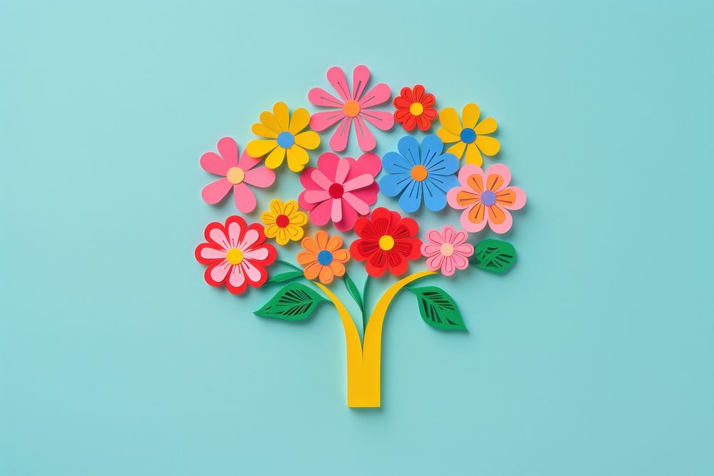 Human brain with flowers craft plant art. AI generated Image by rawpixel.